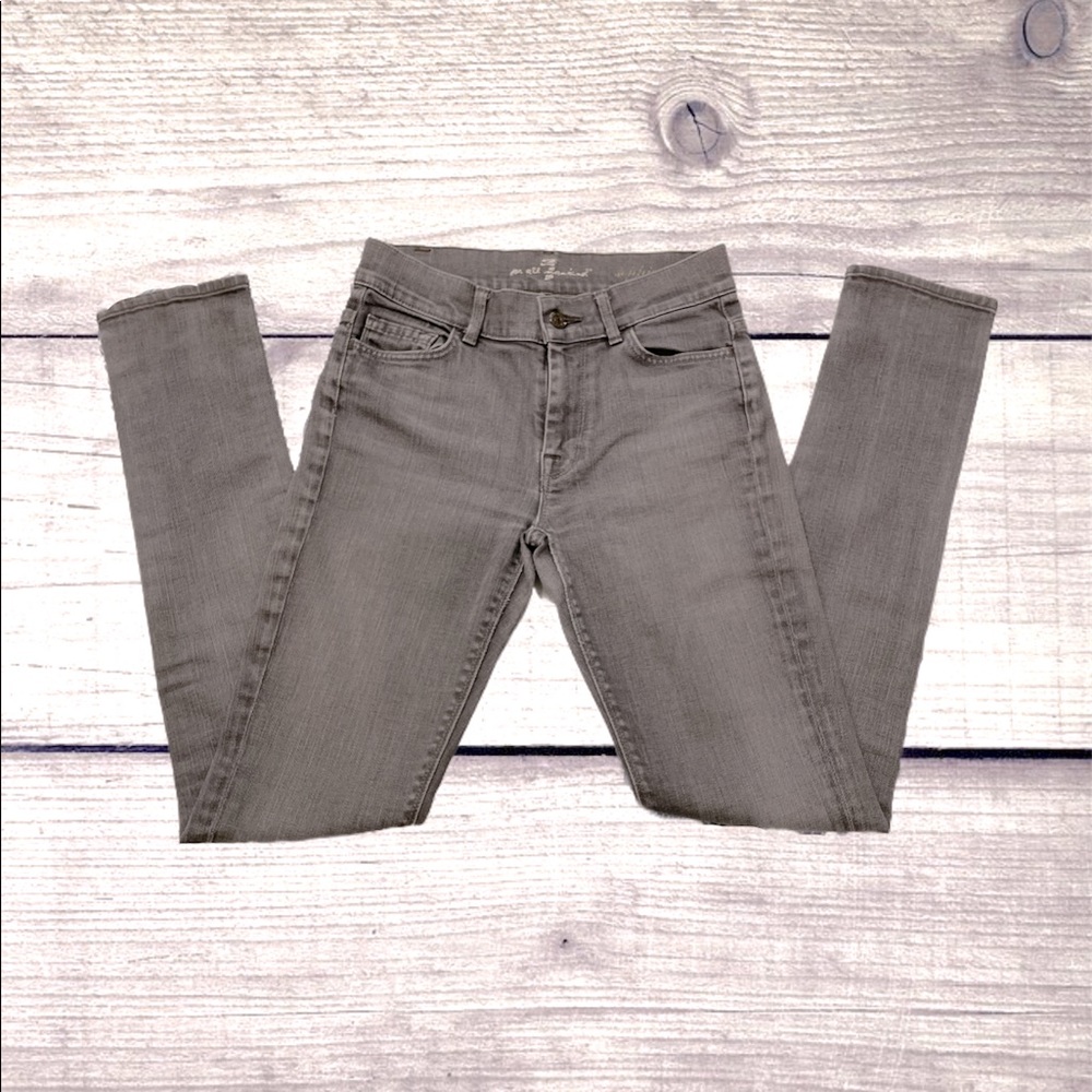 7 For All Mankind Distressed Skinny Jeans